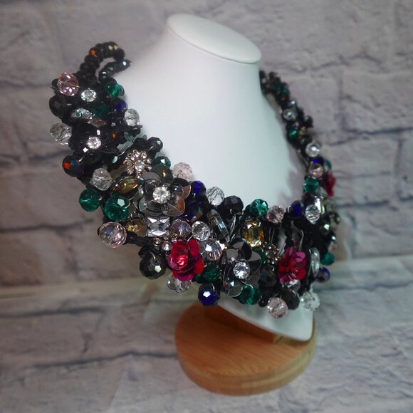 Vintage Aldo floral statement necklace - Picture 4 of 15